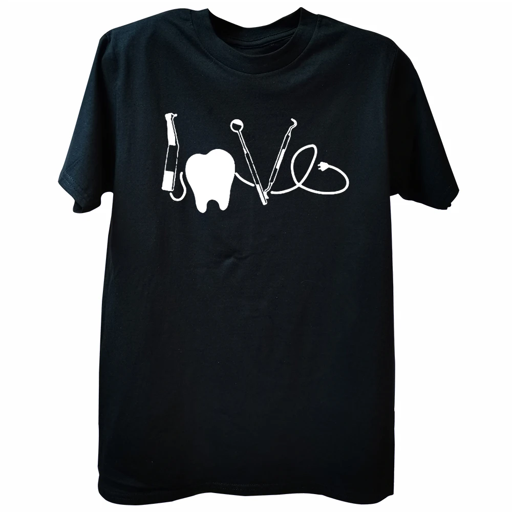 

Love Dentist Dental Students T Shirts Graphic Cotton Streetwear O-Neck Short Sleeve Christmas Gifts Teeth T-shirt CasualF
