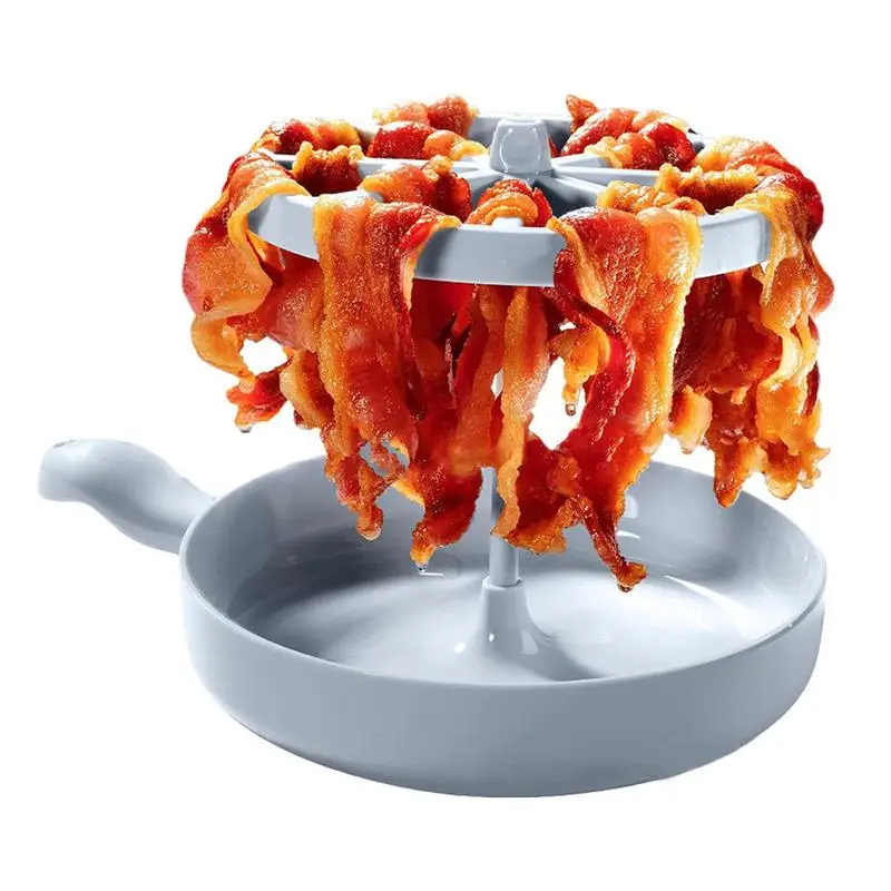 Bacon Microwave Bacon Dish Makes Crispy Bacon in Minutes Simple Quick Easy to Use Reduces Fat Content