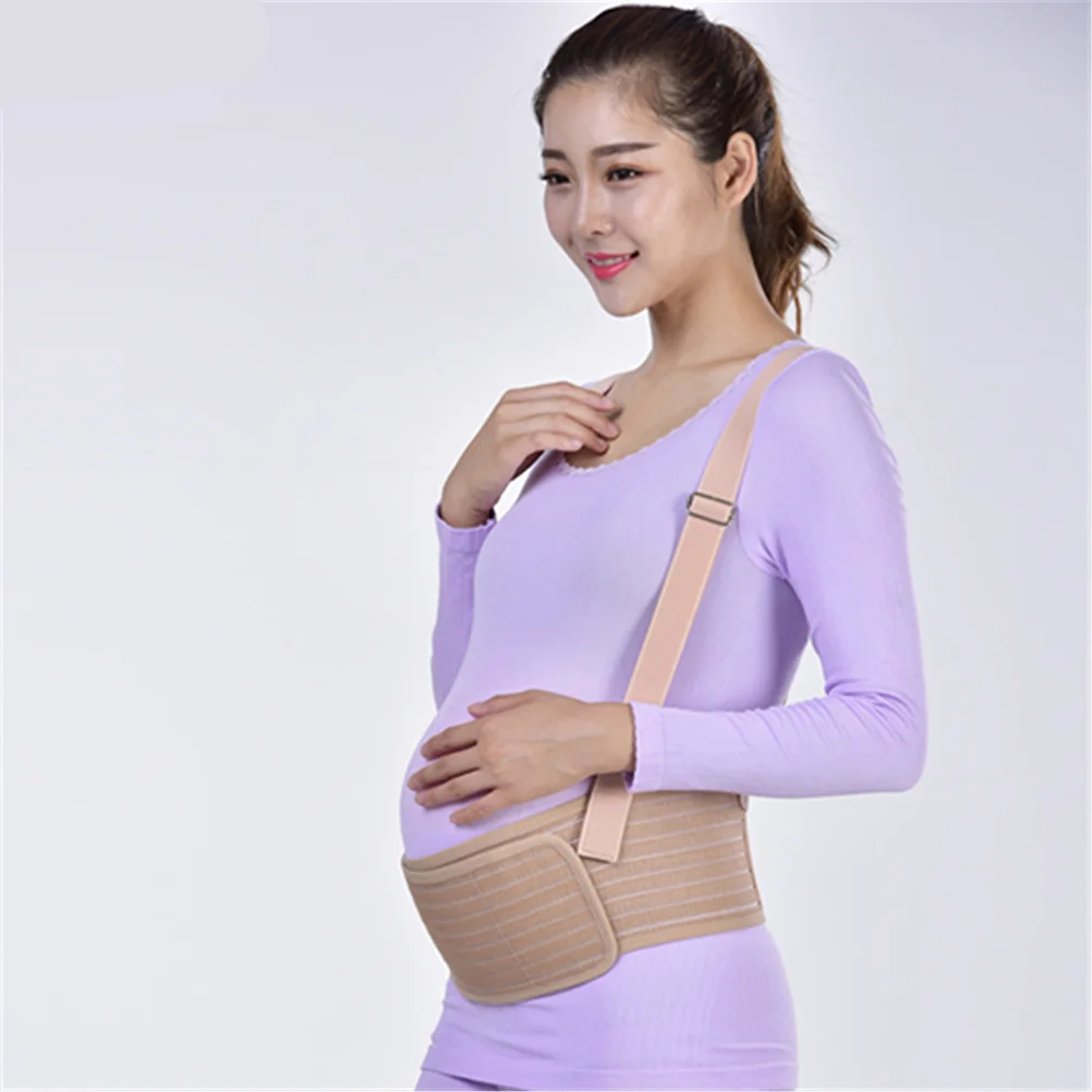 حزام دعم البطن، دعامة حمل قابلة للتنفس وقابلة للتعديل للنساء، كاكي، مقاس واحد يناسب جميع أشرطة البطن لأسفل