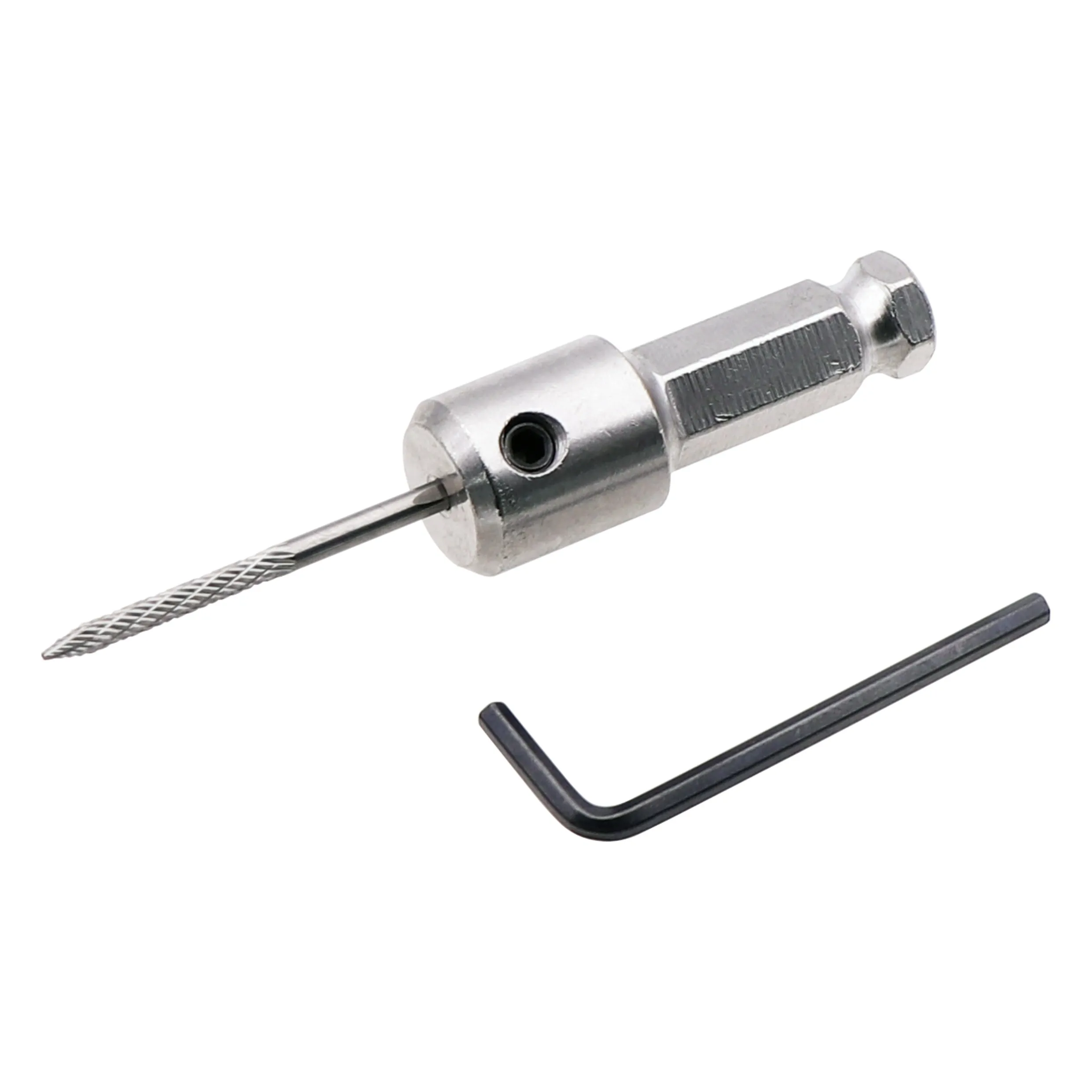 

1pc Solid Carbide Cutter Rotary Burrs 3mm Shank with Adaptor Carbon Steel Drill Bit Pneumatic Drill BitTire Repair Patch Tool