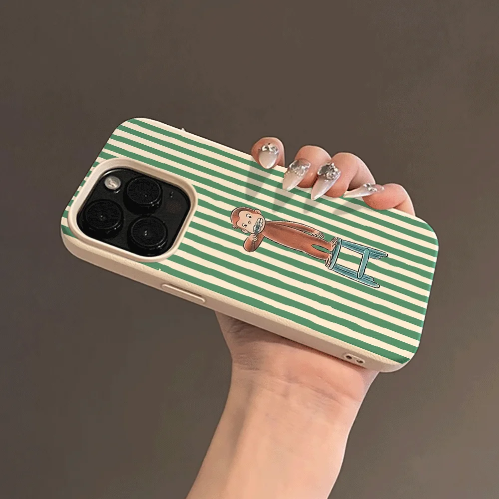 Koreanischer Stil Niedliche Cartoon-Affen-Zahnbürsten-Handyhülle für iPhone 17 16 15 14 13 12 11 Pro Max Plus X XR Silikon-Softcover – Detail 5
