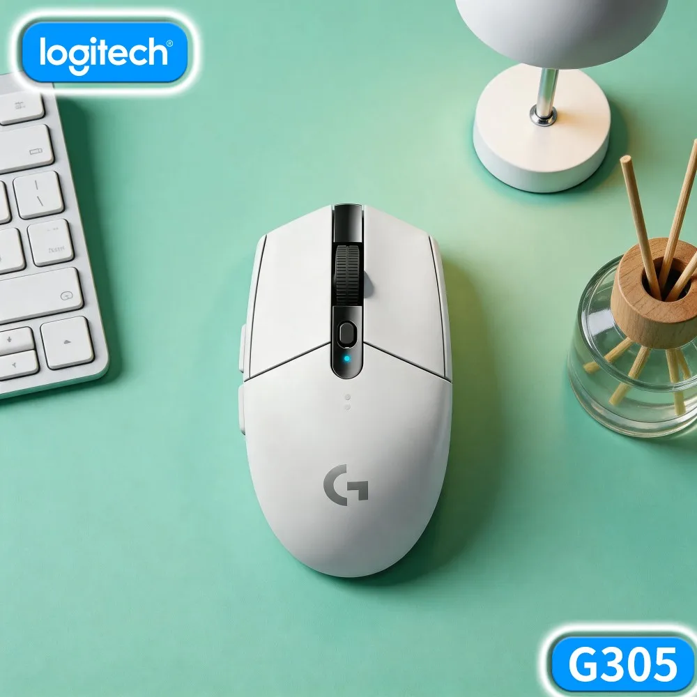 G305 Logitech Wireless LIGHTSPEED Tournament Game Mouse HERO 12000 DPI 6 Config Keys Durable Body For PC Mac Gaming Gear