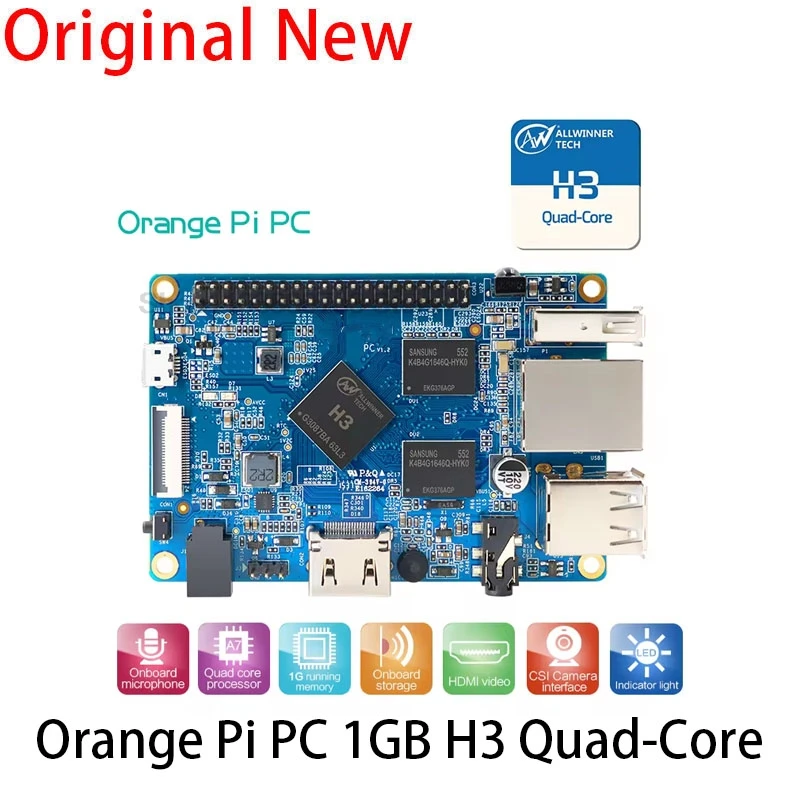 

Orange Pi PC 1GB H3 Quad-Core Support Android,Ubuntu,Debian Image Single Board Computer