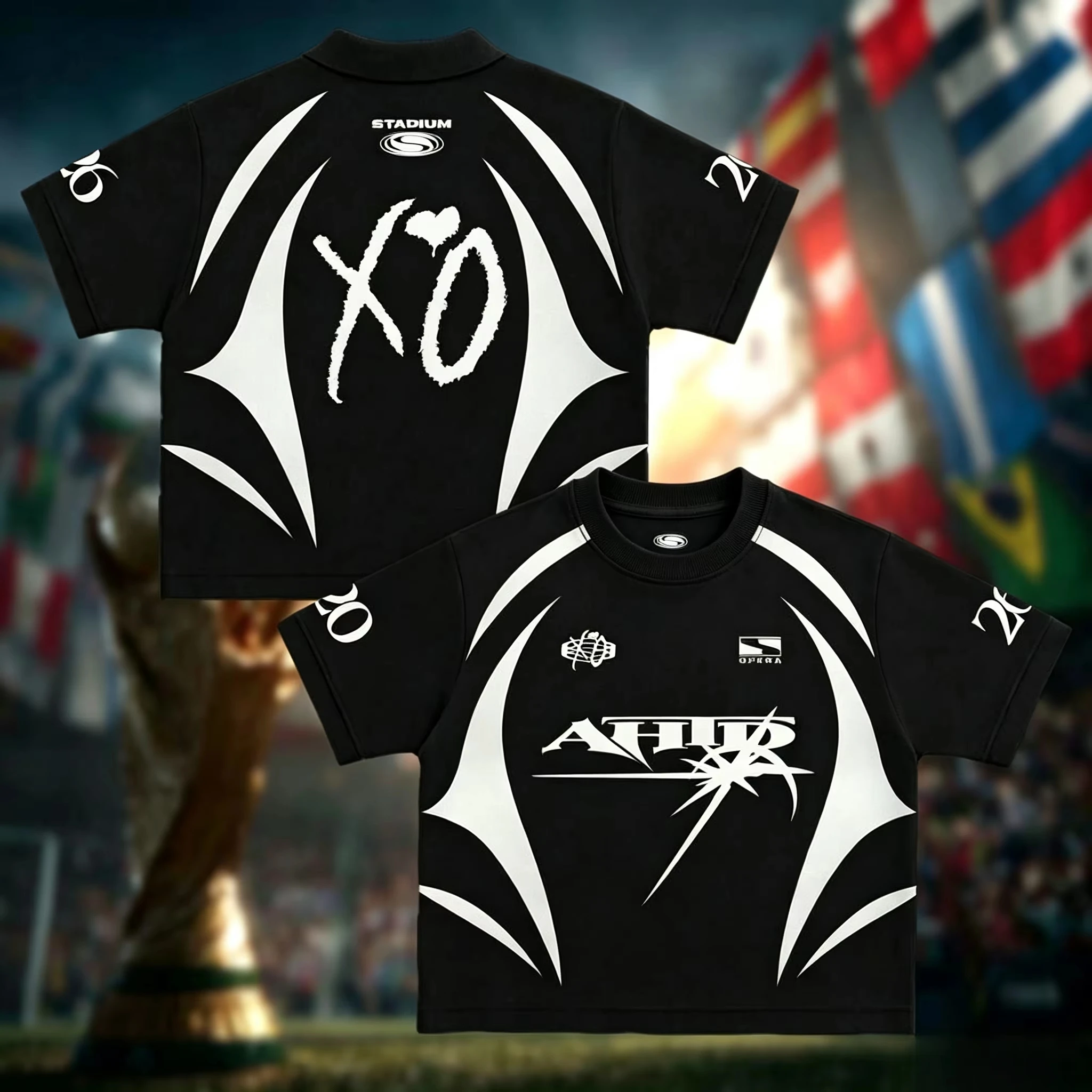 The Weeknd Hurry Up Tomorrow 2026 Tour T‑Shirt Unisex, XO Logo Double‑Sided Print Short Sleeve Tee, Retro Sports Style Music Fan
