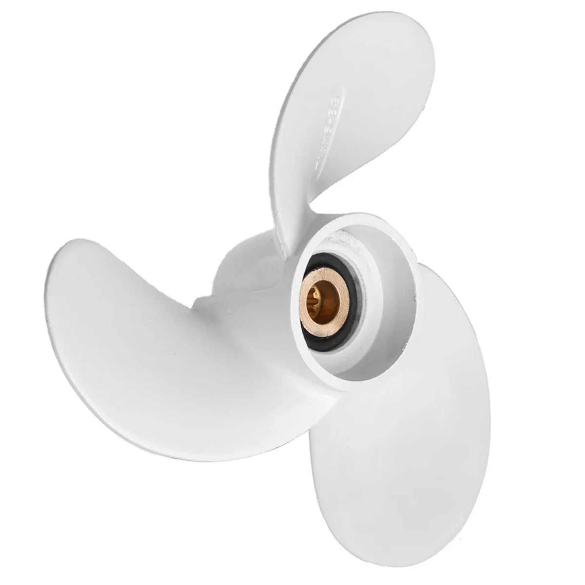 For Yamaha 2.5-3HP 6L5-45943-00-EL 7 1/4 x 6 Marine Outboard Propeller White Propeller 9 Spline Tooth Aluminium Alloy