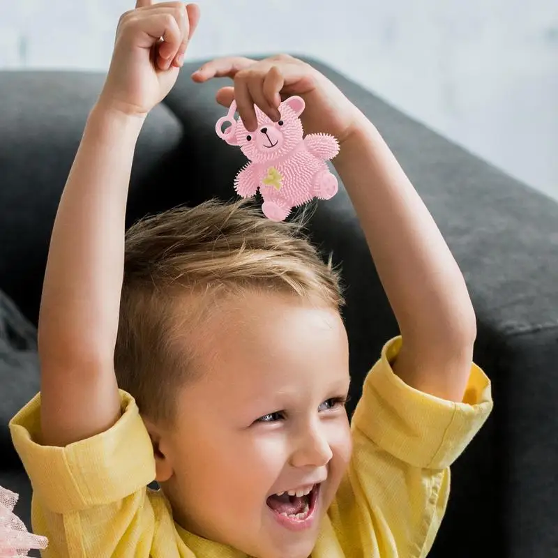 

niewoli oświetlona piłka dla dzieci zabawki do ściskania w kreatywnym kształcie niedźwiedzia z kreskówek Stress Relief Led zabawki sensoryczne dla przyjaciół rodziny