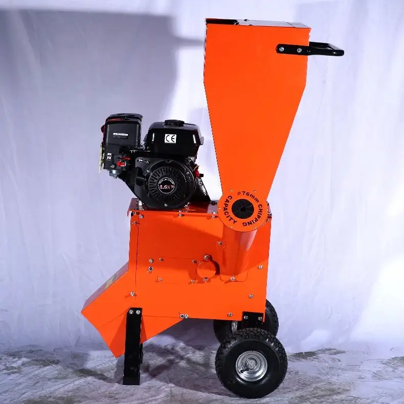 

Портативный измельчитель древесины на колесах с бензиновым двигателем, высокоэффективный, для сада, двора, фермы