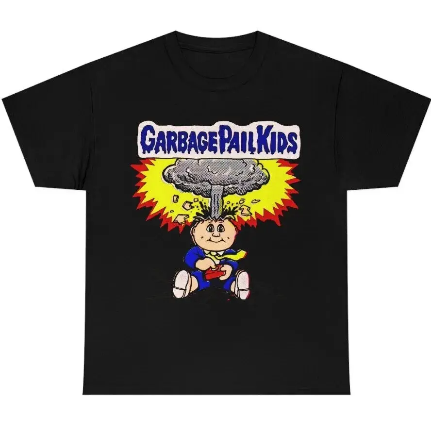 Garbage Pail Kids Adam Bomb Heavy Cotton Black T Shirt 80S Retro Toys