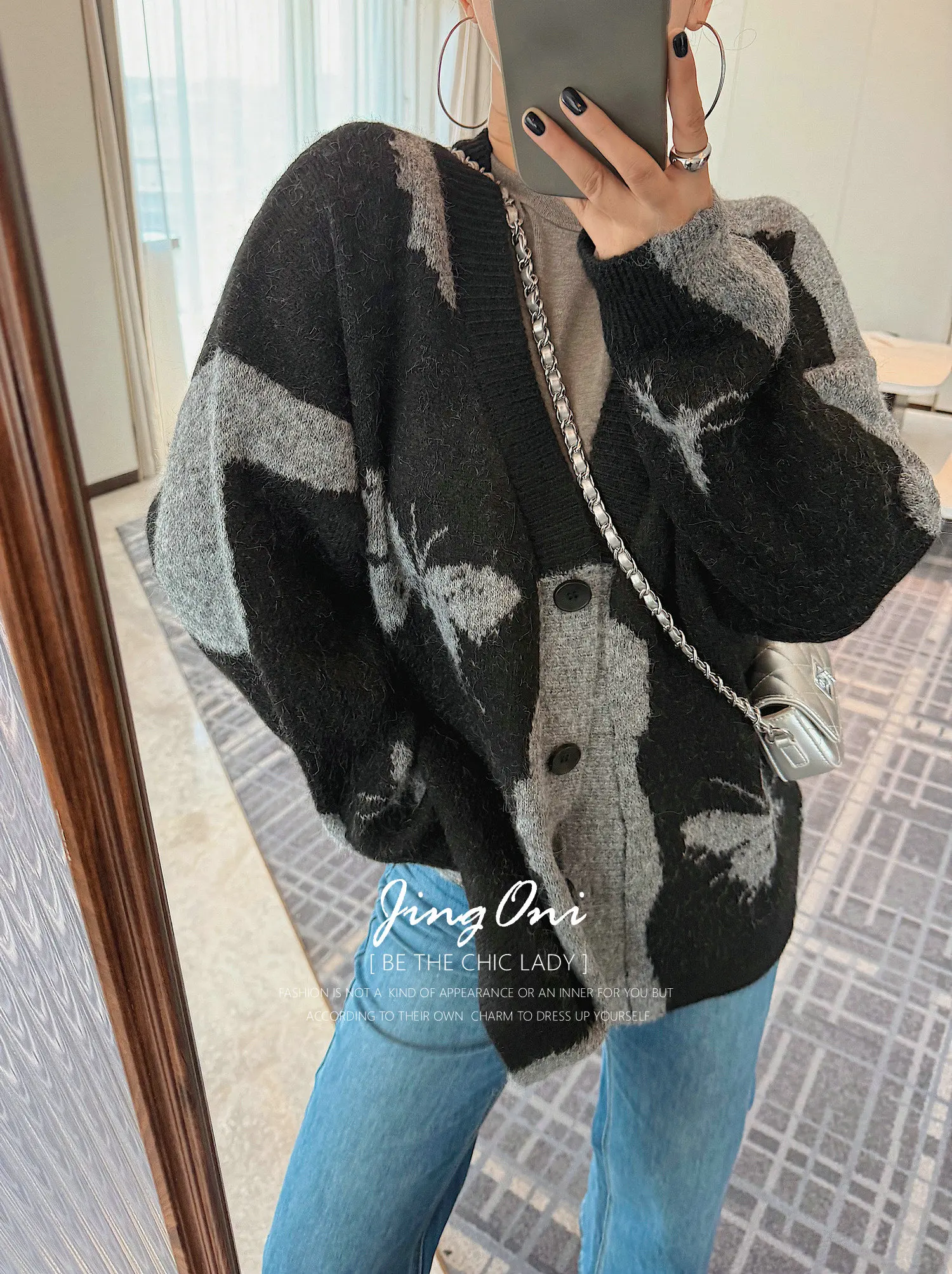 

Floral knitting Cardigan For Woman Clothes 2025 Sweater Blouse Tops Long Sleeve Spring Autumn Luxury Fashion Cropped Vintage New
