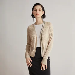 BC-76 Women's Knitwear Linen Garment Silk Sweater Cardigans for Ladies Luxury Brand Clothing