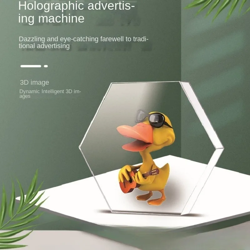 

3D Holographic Advertising Machine Six-Side Decoration Naked Eye 3D Display Logo Hexagonal Combination Any Splicing