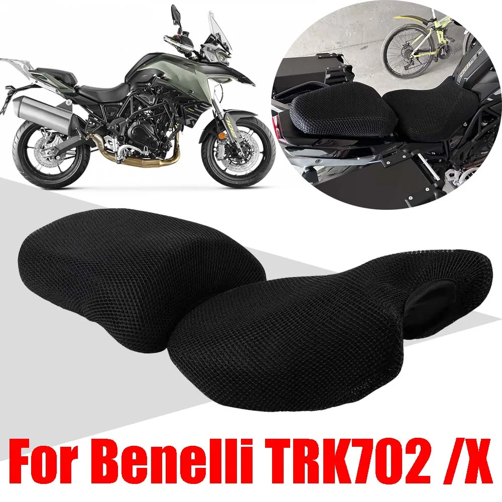 Coprisedile in rete per moto protezione per cuscino del sedile con isolamento termico per Benelli TRK702X TRK702 TRK 702 X 702X accessori