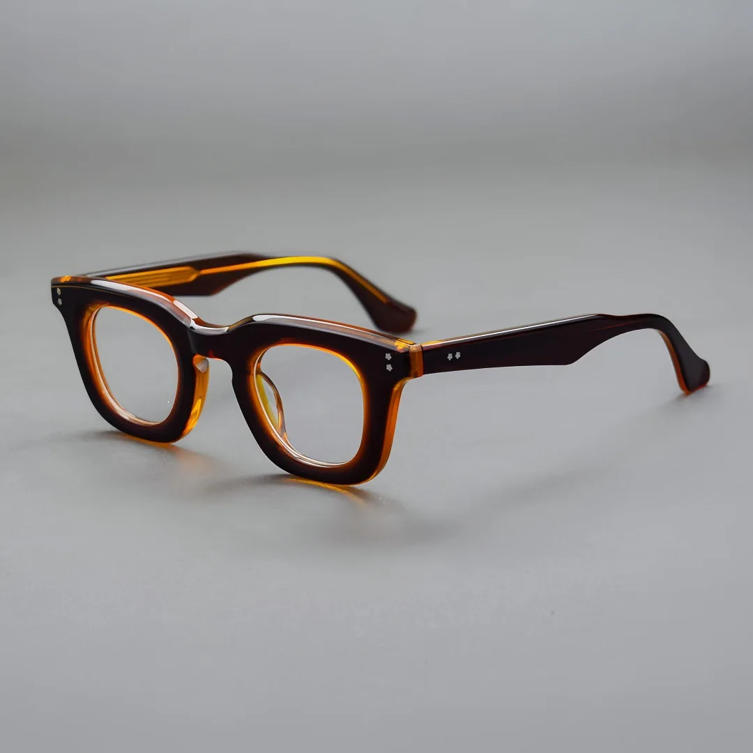 2026 Handmade Thick Acetate Round Vintage Glasses Frame Men Myopia Reading Eyewear Women Optical Prescription Custom Eyeglasses