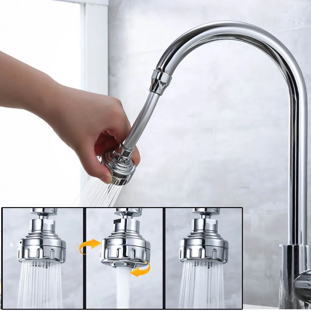 

360 Rotatable 3 Models Tap Connector Diffuser Hose Nozzle Adjustable Sprayer Water Saving Kitchen Sink Mixer Faucet Aerator