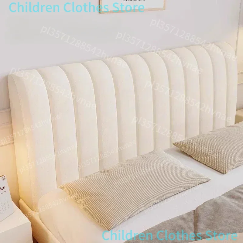 غطاء رأس السرير المخملي الناعم والسميك الفاخر غطاء اللوح الأمامي شامل بلون سادة بجانب السرير وواقي الغبار الخلفي