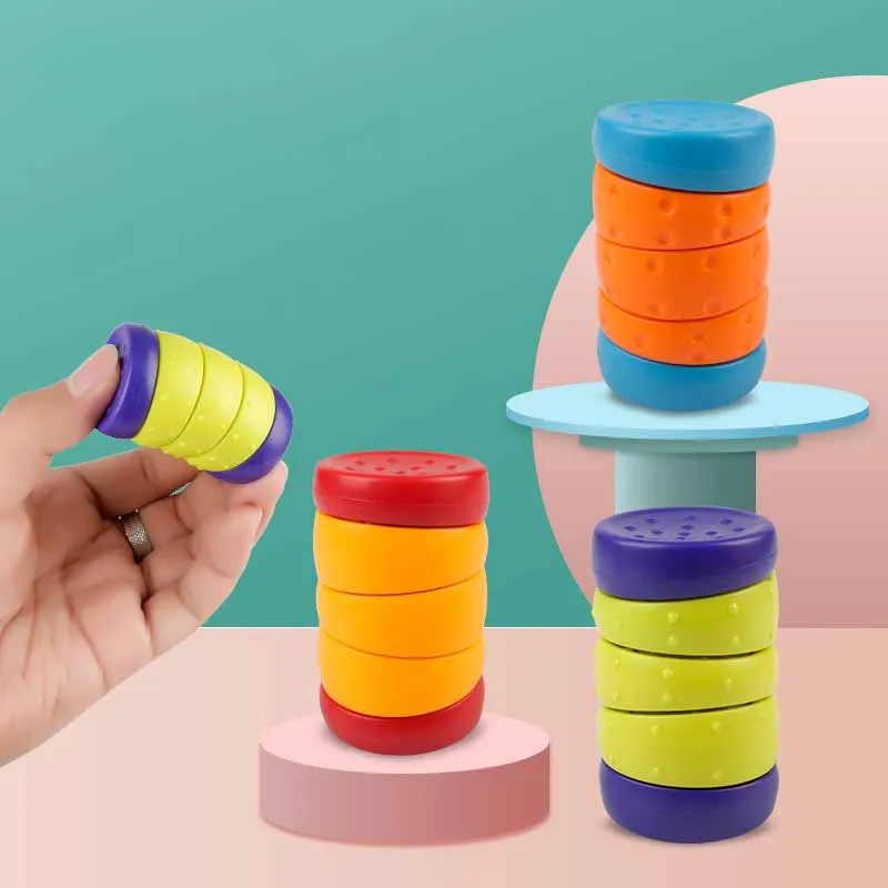 Creatieve Stress Relief Kubus Speelgoed Kleurrijke Edc Duwkaarten Vingertoppen Roterende Twister Speelgoed Nieuwigheid Grappige Vingertop Gadgets