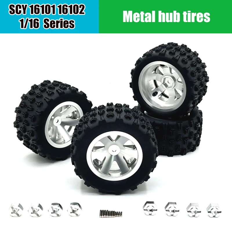 Lot De 4 Adaptateurs Hexagonaux En Alliage De Zinc 12mm – Pour SCY 16101 16102 16103 16201 1/16 RC