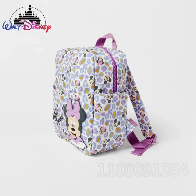 Disney Minnie New Girls' Backpack Cartoon Cute Girls' Schoolbag Large Capacity Children's Schoolbag High Quality Fashion Trend