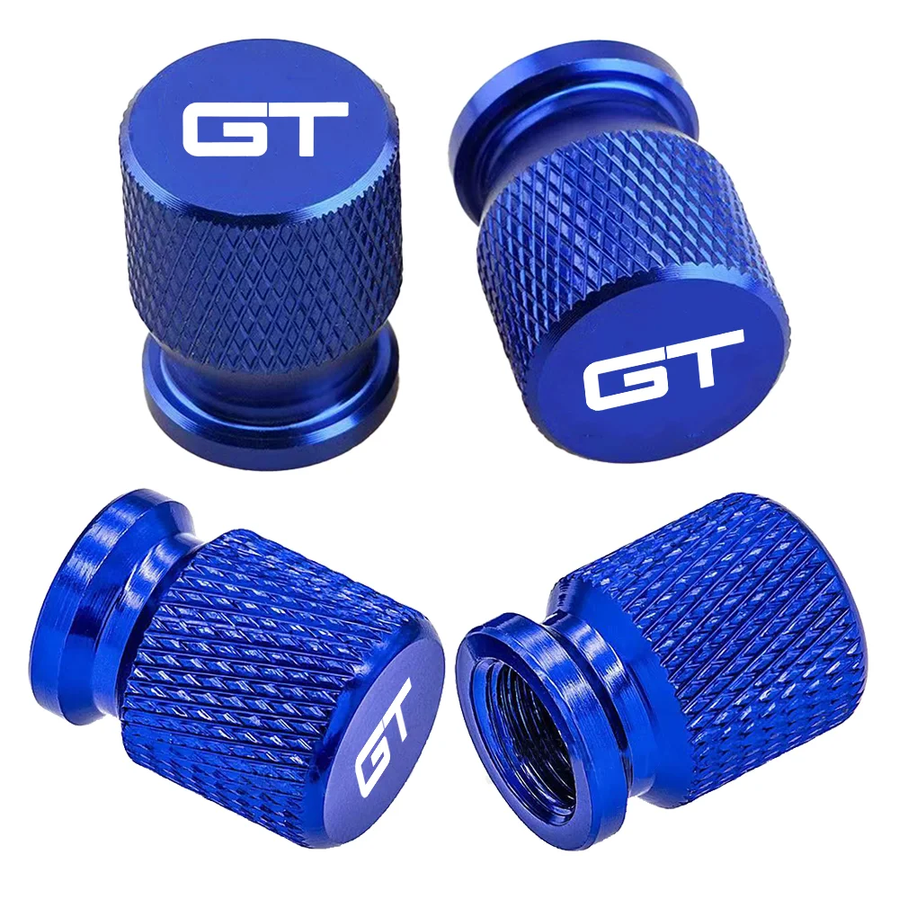 4PCS Car Wheel Tire Valve Caps Tyre Stem Covers Airdust Waterproof For GT logo Auto Accessories