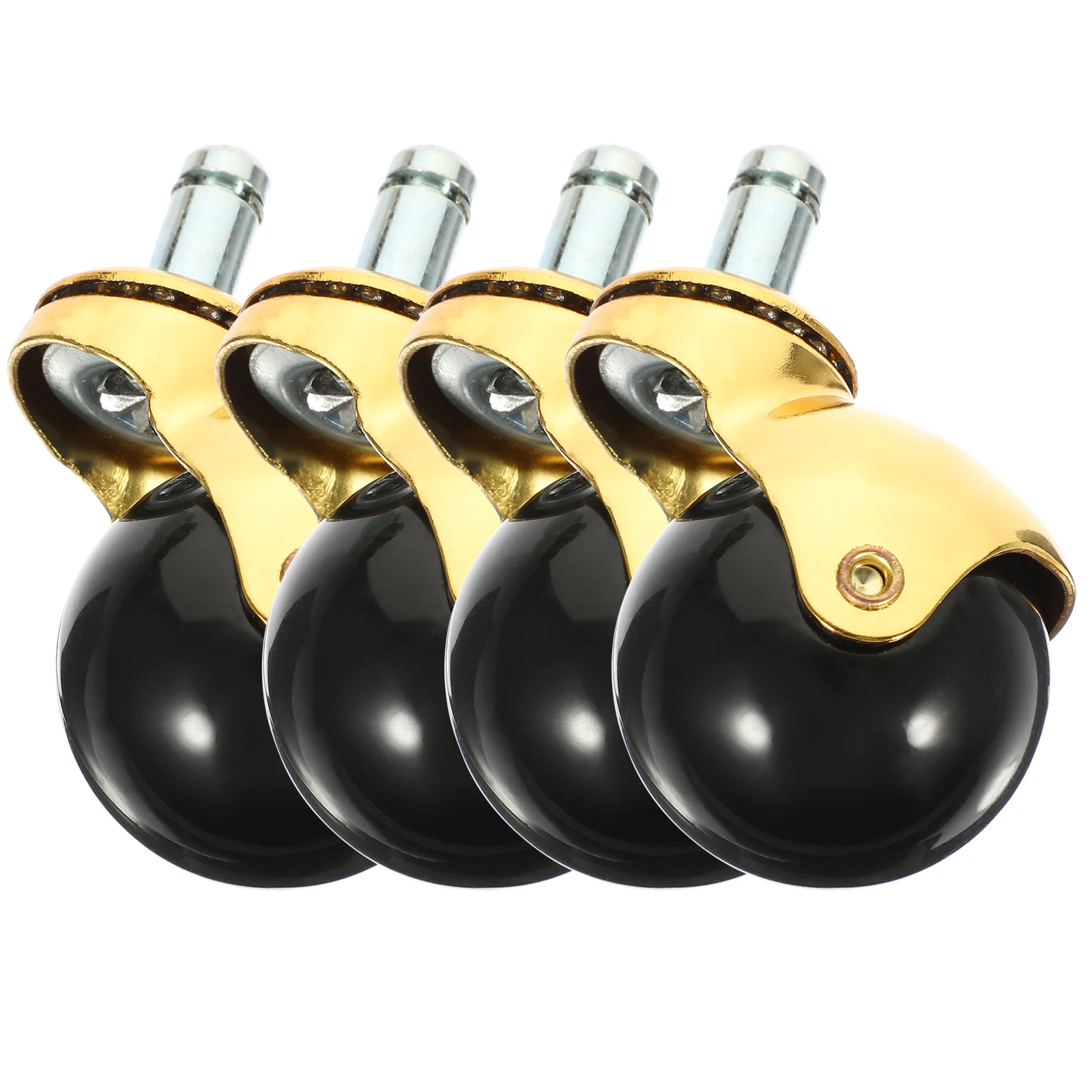 

4 Pcs Gold Swivel Casters Wheel Office Chair Furniture Household Wheels Floor Supplies Ball Bedroom Convenient Baby Computer