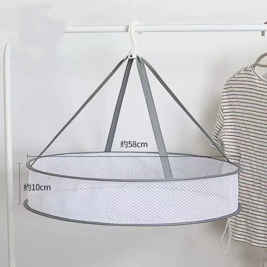 Single/Double Layer Foldable Drying Net Anti-deformation Clothes Hanging Basket Portable Mesh Laundry Dryer