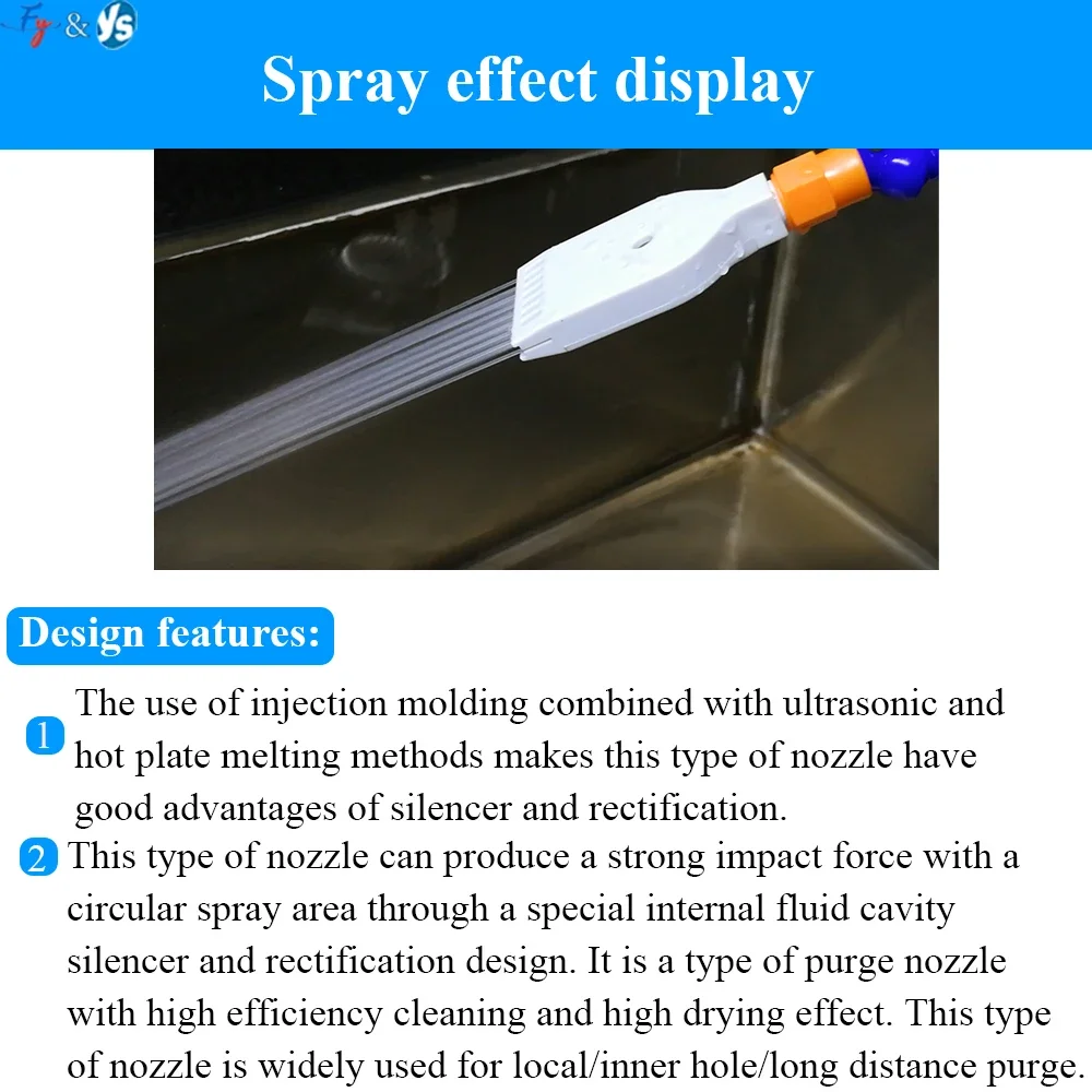 Double Row Widening Air Blowing Nozzle 1/4