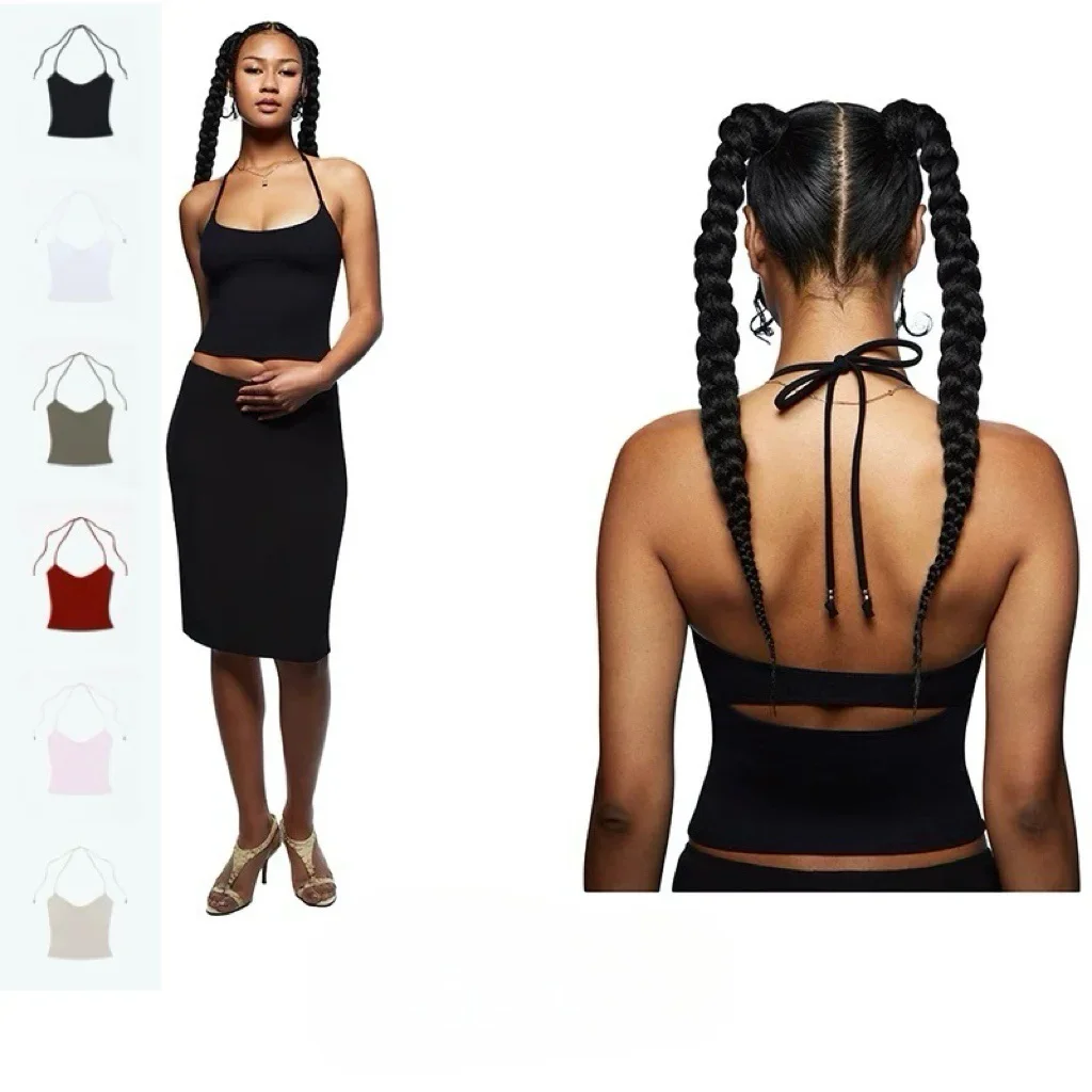 

tank soft and creamy textured high elasticity camisole top with a tight fit suitable for fitness wear