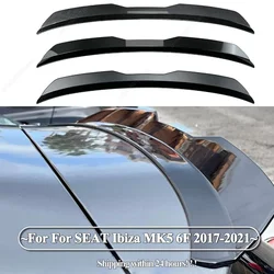 Car Rear Roof Spoiler Wing For SEAT Ibiza MK5 6F 2017 2018 2019 2020 2021 Hatchback Rear Tail Wing Bodykits Tuning Black ABS