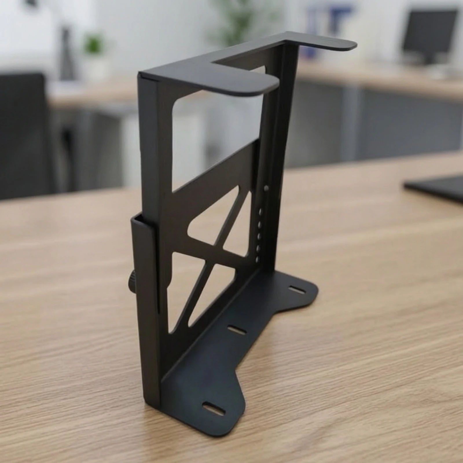 Adjustable Under-Desk Mounting Bracket Anti-Scratch Under-Desk Computer Unit Mount Computer Case Carrier Mount Ventilated Sturdy