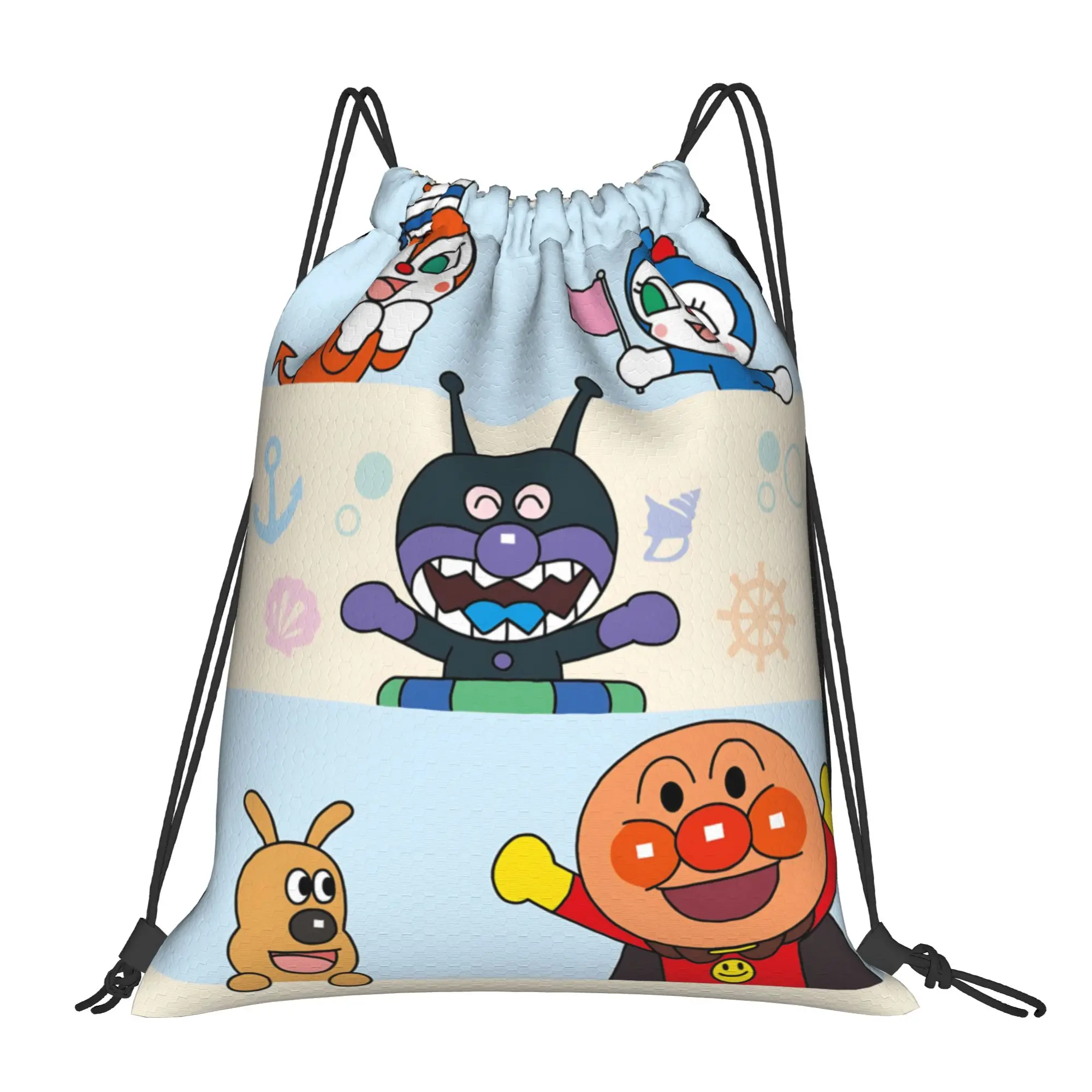 gym Pouch Anpanman  Drawstring Bags Men Women Storage Backpack Teenager Travel Bag Multi-function Pocket