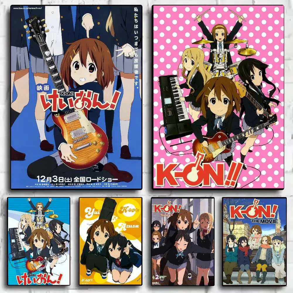 Anime Kawaii Girl K-On Cute Poster HD art sticky wall waterproof home living room bedroom bar aesthetic decoration