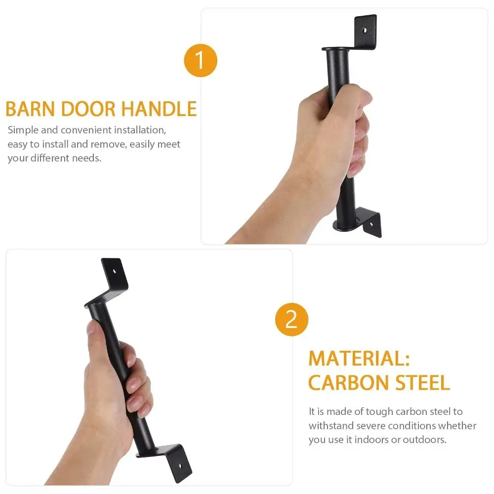 

Длинная ручка для двери сарая, сверхмощная черная ручка для раздвижной двери сарая, прочная, простая в установке фурнитура для двери сарая, дверца шкафа