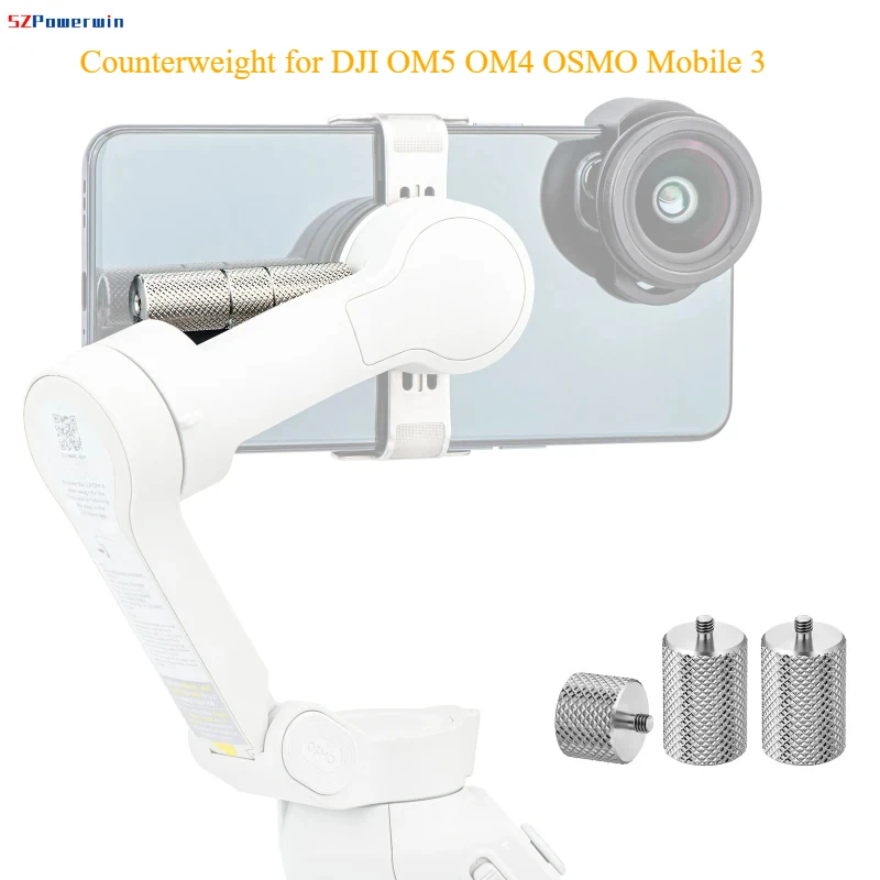 Powerwin Gimbal Stabilizer Counterweight Balance Counter Weight 20g/20g/10g Replacement for DJI OM5 OM4 OSMO Mobile 3