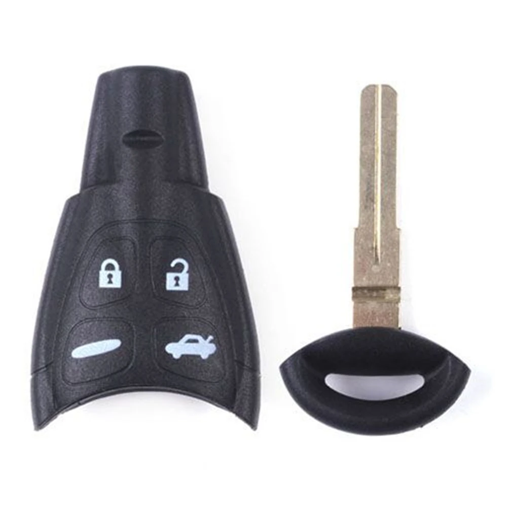 

​Okey Remote Control Car Key Shell Replacement Case For SAAB 9-3 95 93 95 Soft Rubber 4 Button With Insert Blade