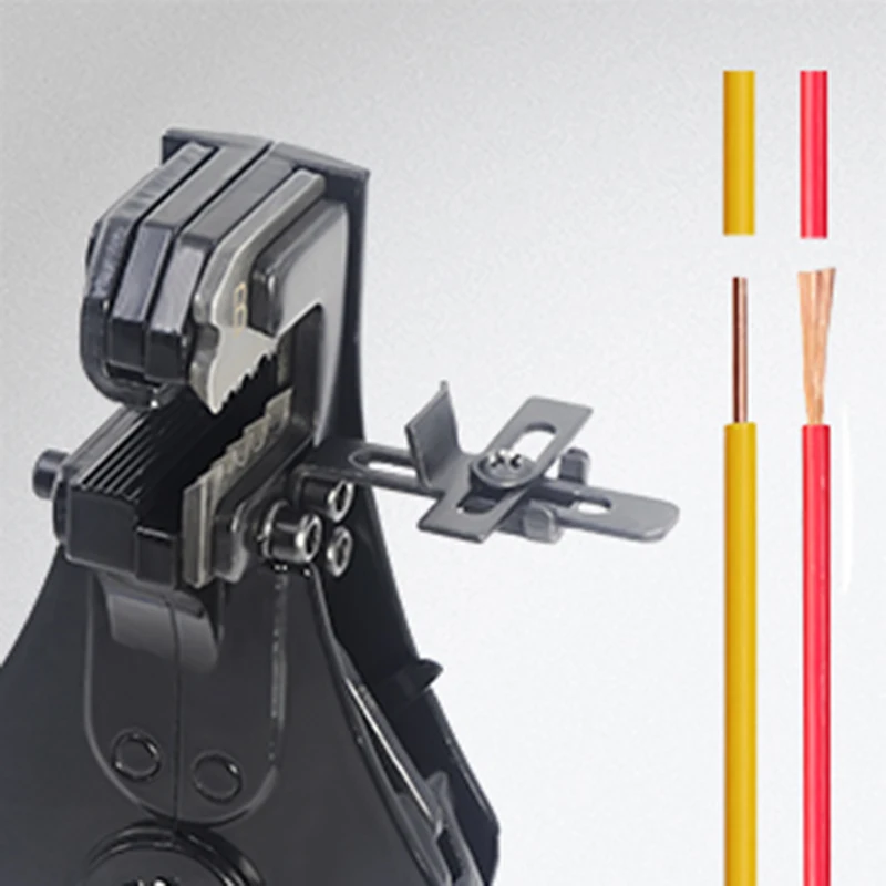 WEELEE Automatischer Abisolierer, robustes Präzisions-Abisolierwerkzeug für 8–18 AWG solide und gesträhte elektrische Leitungen – Detail 5