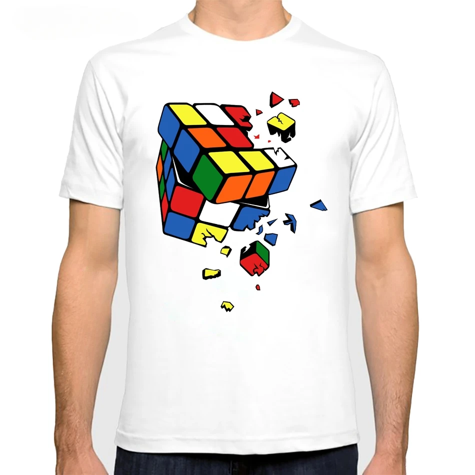 Summer Men T-Shirts The Big Bang Theory Printed Stylish Design Exploding Cube T Shirts Unisex Tops Tees