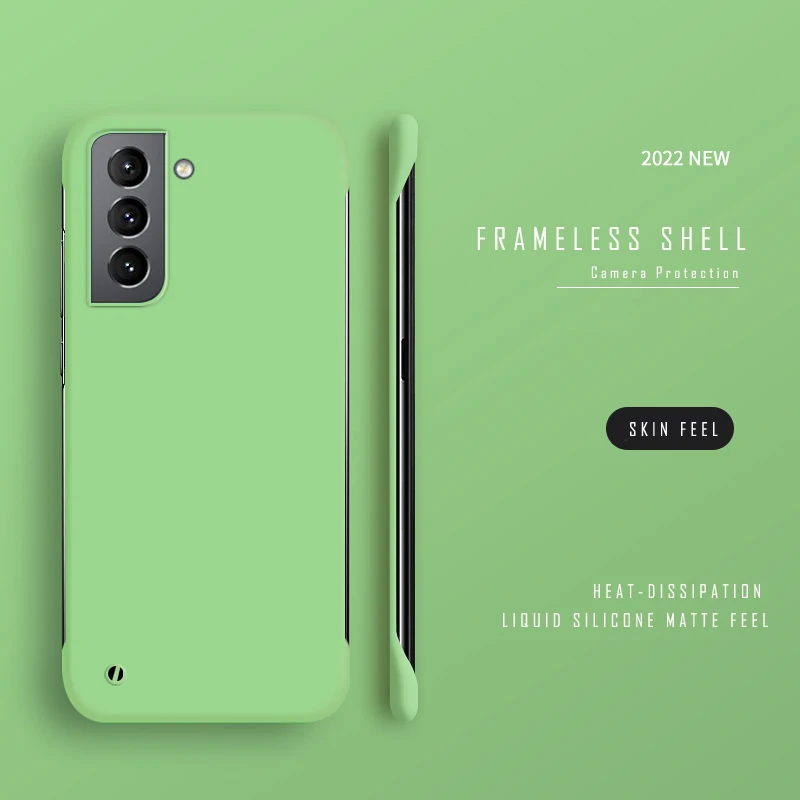 حافظة صلبة رفيعة بدون إطار لهواتف سامسونج جالاكسي S20 S22 S23 S21 FE Ultra S10 نوت 20 Ultra نوت 10 Plus حافظة غير لامعة