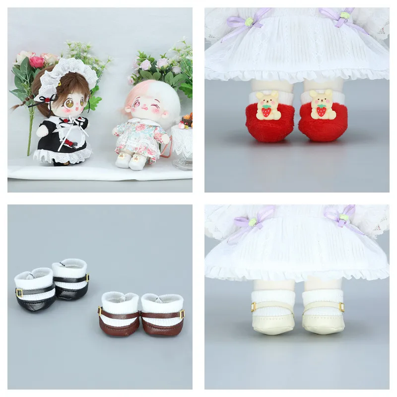 9 Different Styles 20cm Doll Shoes Cute Leather Shoes for 20cm Korea Kpop EXO Idol Dolls Fans Gift