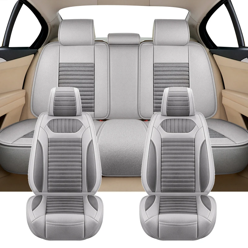 Universal Flax Car Seat Cover For Chevrolet Captiva Orlando Cruze Onix Cobalt Sail Sonic Prisma Malibu Auto Interior Accessories