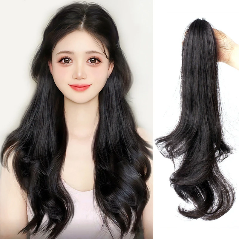 

Mini clipped false braid ponytail with ear-hanging rabbit princess hairstyle