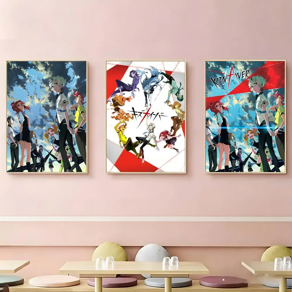 sci-fi anime Kiznaiver Poster HD Self-Adhesive Waterproof Wall Art Easy to Apply Multi-Scene Decor