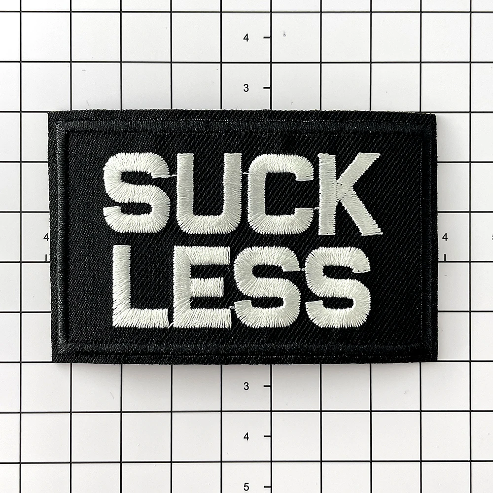 

SUCK Cloth Iron on Patch Badges Mend Decorate Patch Jeans Bag Clothes Apparel Sewing Decoration Applique Patches