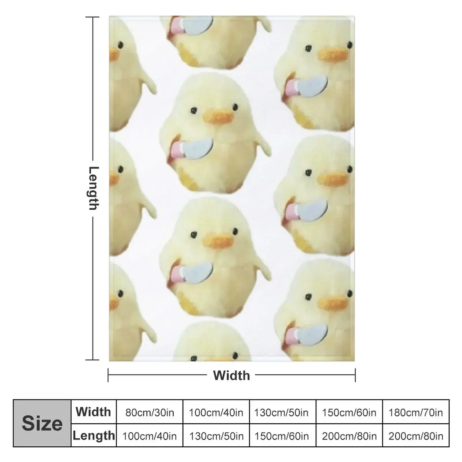 Chicken With Knife Meme Throw Blanket couch cozy soft plush fuzzy picnic outdoor blanket