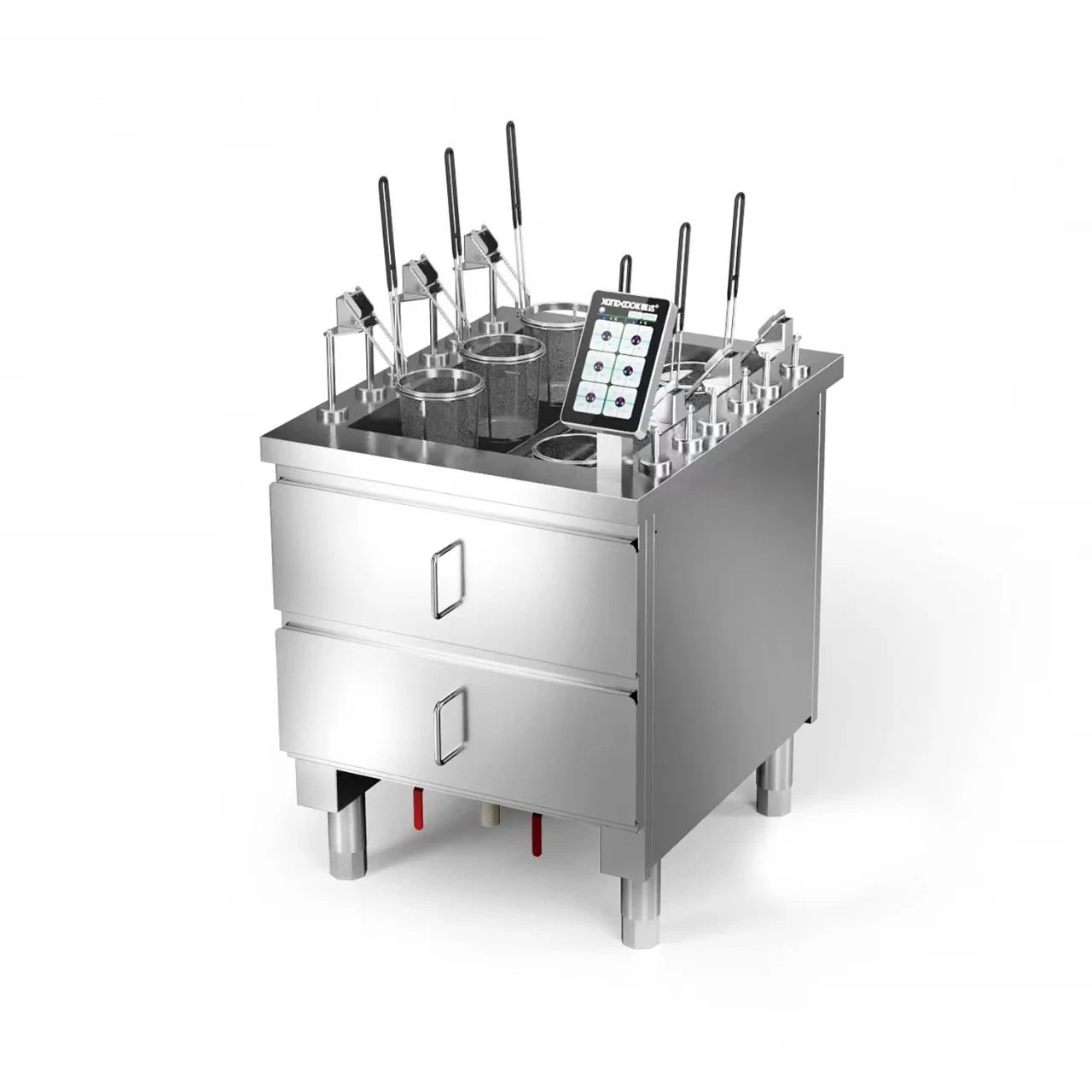 

Commercial Automatic Intelligent Pasta Cooking Machine Stainless Steel Noodle Boiler 3/6 Baskets Temperature Control Pastaent