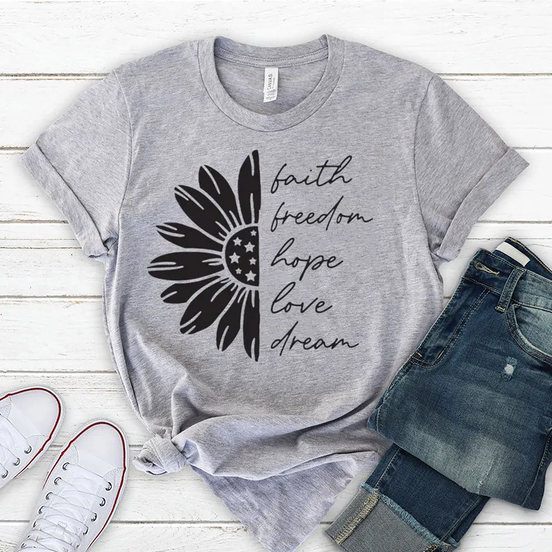 4th of July Patriotic Freedom, Independence Day Shirt  Short Sleeve Top Tees O Neck 100% Cotton Fashion Streetwear Drop Shipping