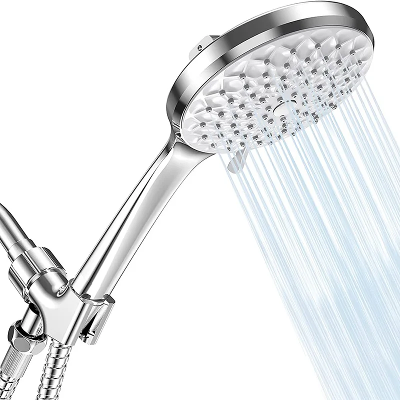 

E-commerce hot-selling American handheld shower with spray gun ABS electroplating 6 functions six-speed pressurized