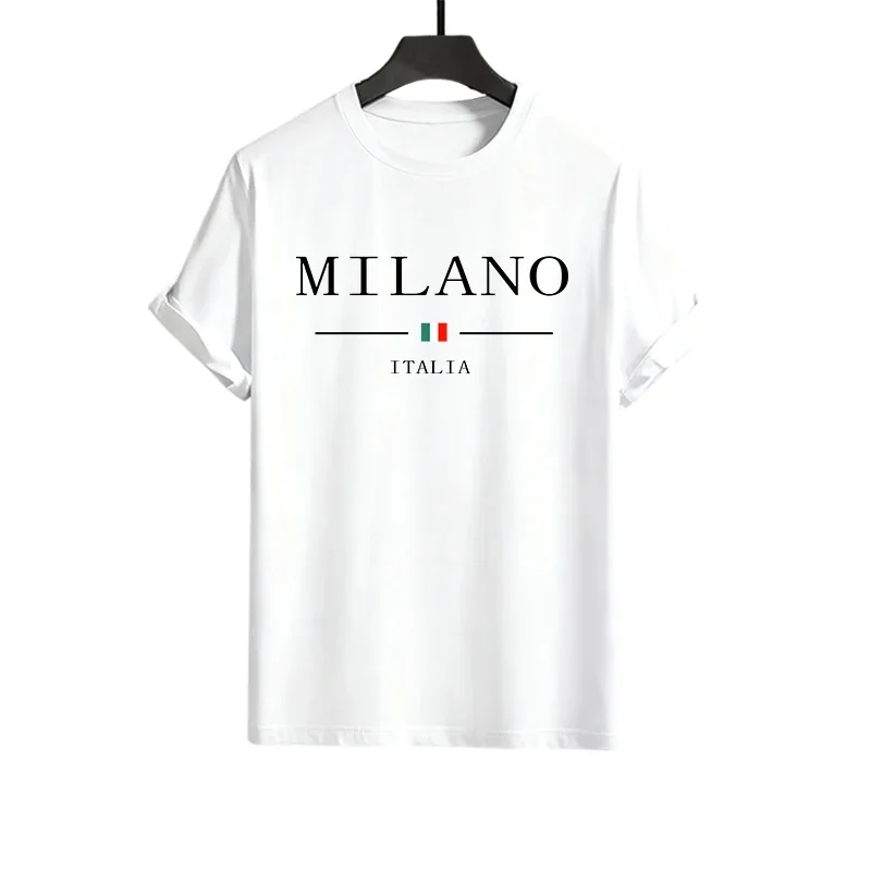 إيطاليا تي شيرت مطبوع والسراويل القصيرة بدلة رياضية رجالية الحضرية موضة عادية ملابس رياضية قصيرة الأكمام الربيع الصيف الذكور تي شيرت Co-ords #5