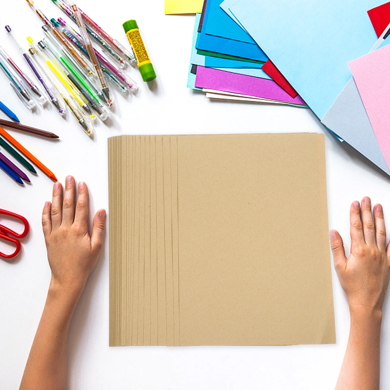 1 حزمة فارغة براون كرافت البطاقات ورقة DIY بها بنفسك الحرف سكرابوكينغ مشاريع فنية سميكة الورق المقوى ورقة البريدية البطاقات البريدية #6