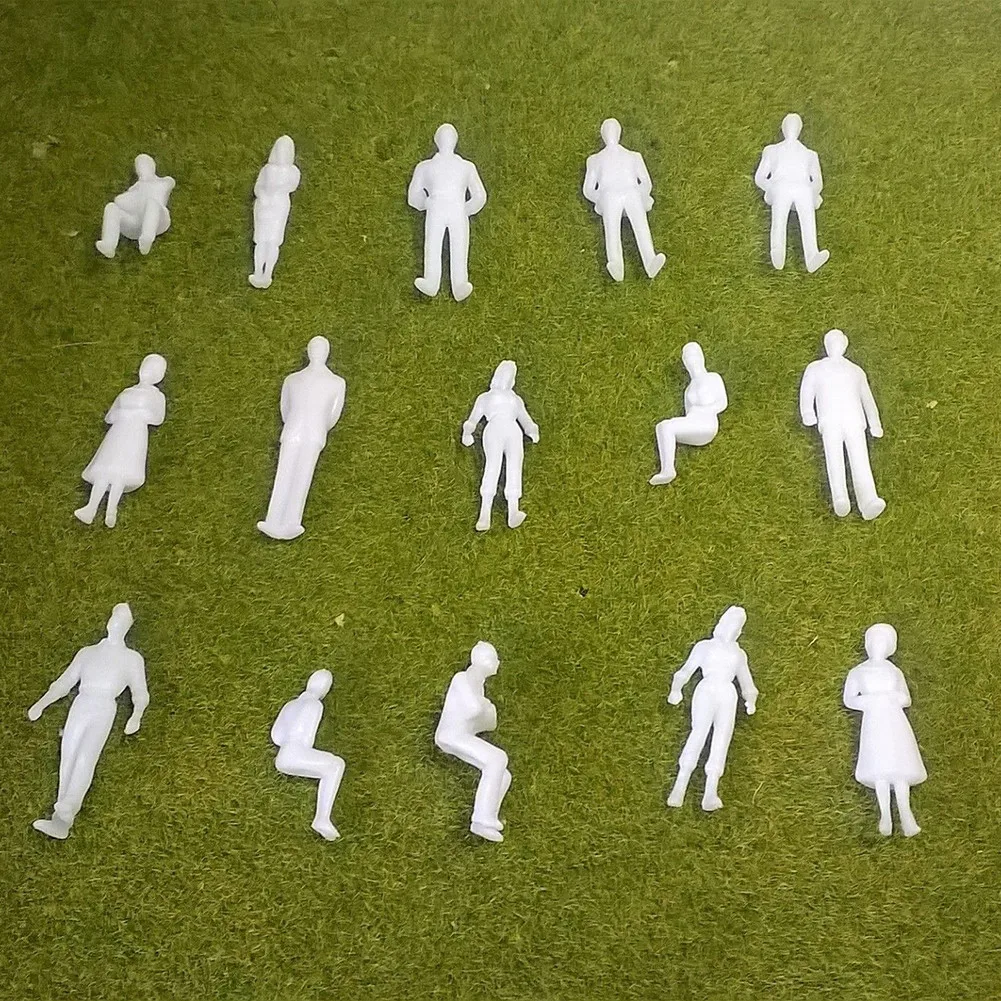 Plastic Scale Model Miniature White Figures Replacement Unpainted White Colour White Model Figures 1:50 Scale 36mm 50* 50X 50pcs