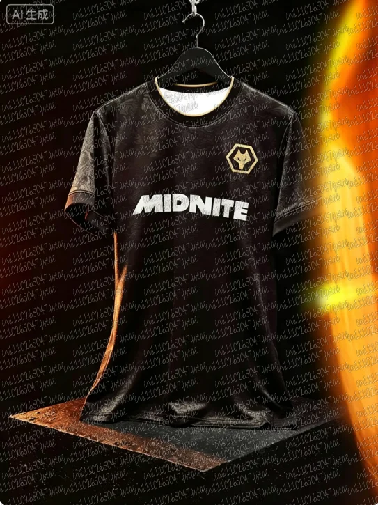 Sommer Neue Fußballtrikots Radsport-Sporttrikots Wolverhampton Wanderers Heim- und Auswärtstrikots Schnelltrocknende Uniformen Familien-Set – Detail 4